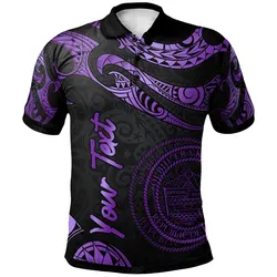 Palau Polynesian Custom Personalised Polo Shirt - Poly Tattoo Purple Version