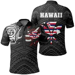 Hawaiian Kanaka Polo Shirt Heart Tattoo White