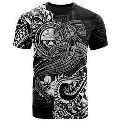 Fsm T-Shirt - White Shark Polynesian Tattoo