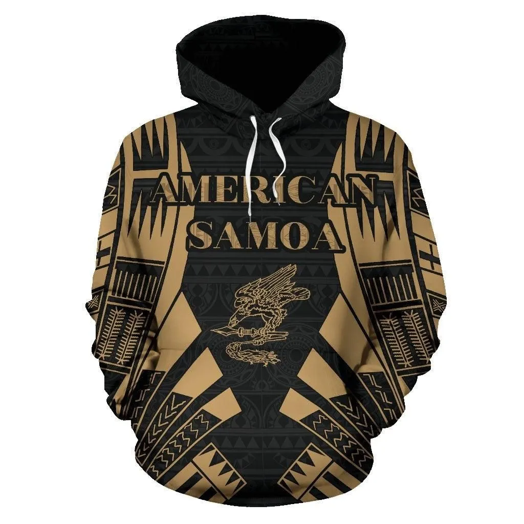 American Samoa All Over Hoodie - Tattoo Gold Version
