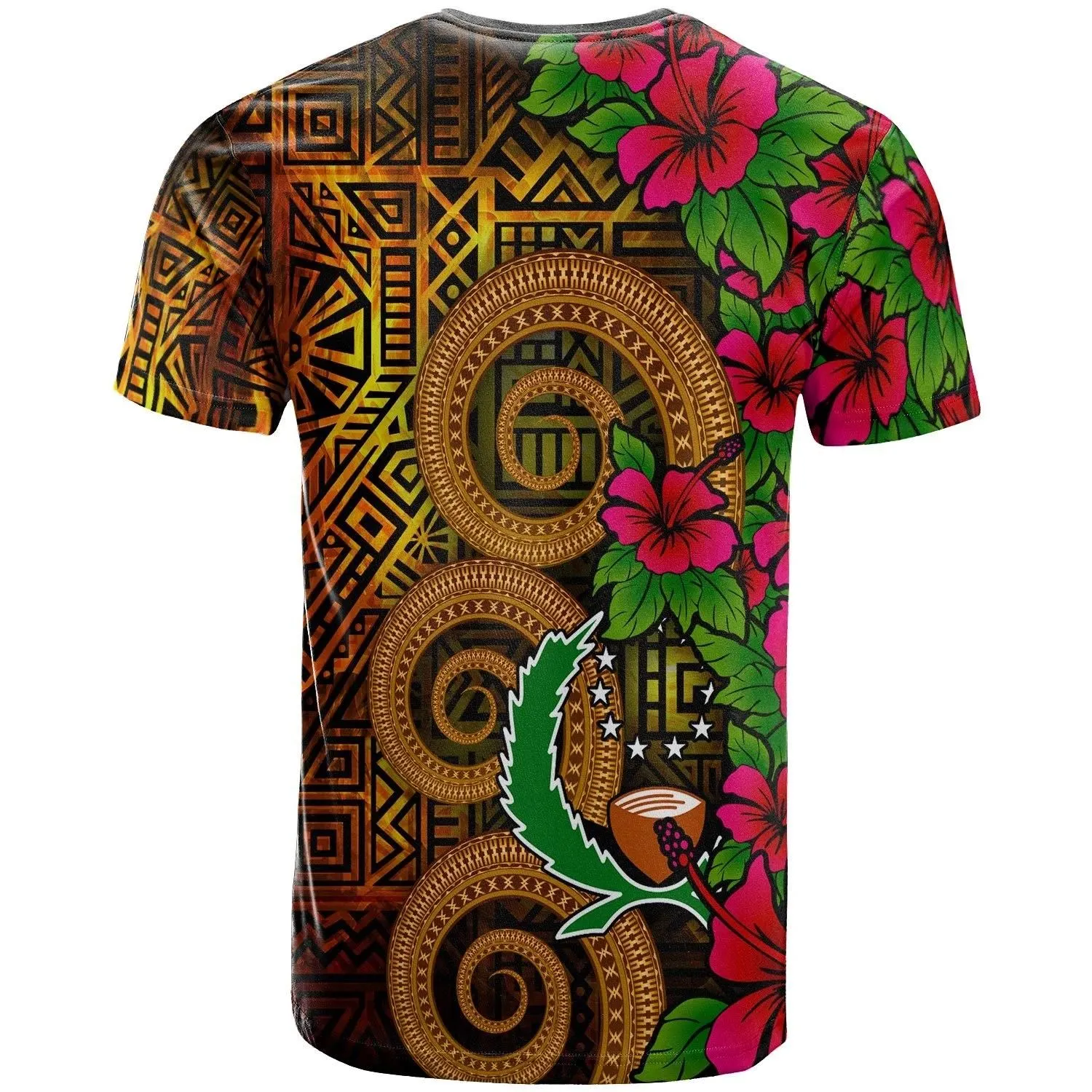 Pohnpei Micronesia Custom Personalised T-Shirt - Hibiscus Vintage - BN12
