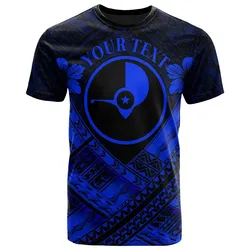 Yap Custom Polynesian T-Shirt - Yap Blue Seal Camisole Hibiscus Style - BN18