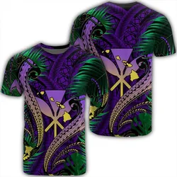 Hawaii Shark Polynesian Tropical T-Shirt - Purple - AH