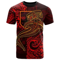 Fiji Red Shark Polynesian Tattoo Unisex 3D T-Shirt All Over Print ONBUD