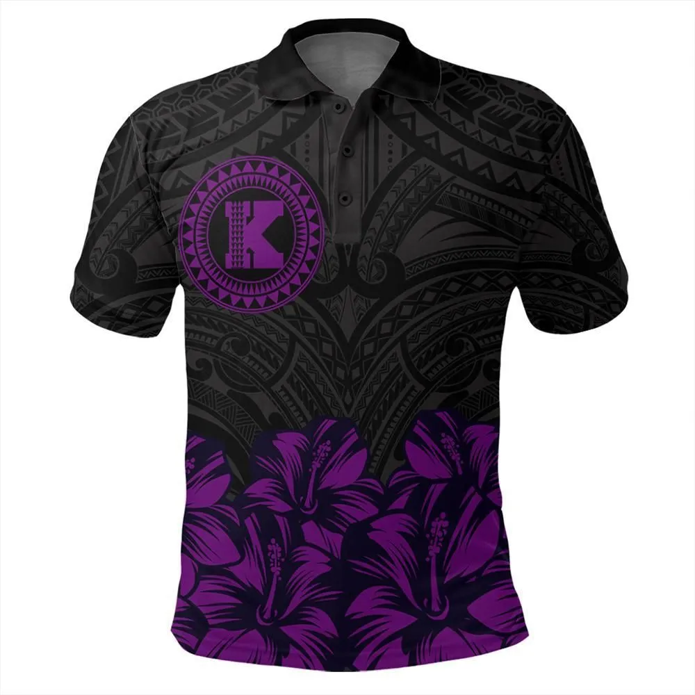 Kauai Map Hibiscus Polynesian Polo Shirt - Lithe Style - AH