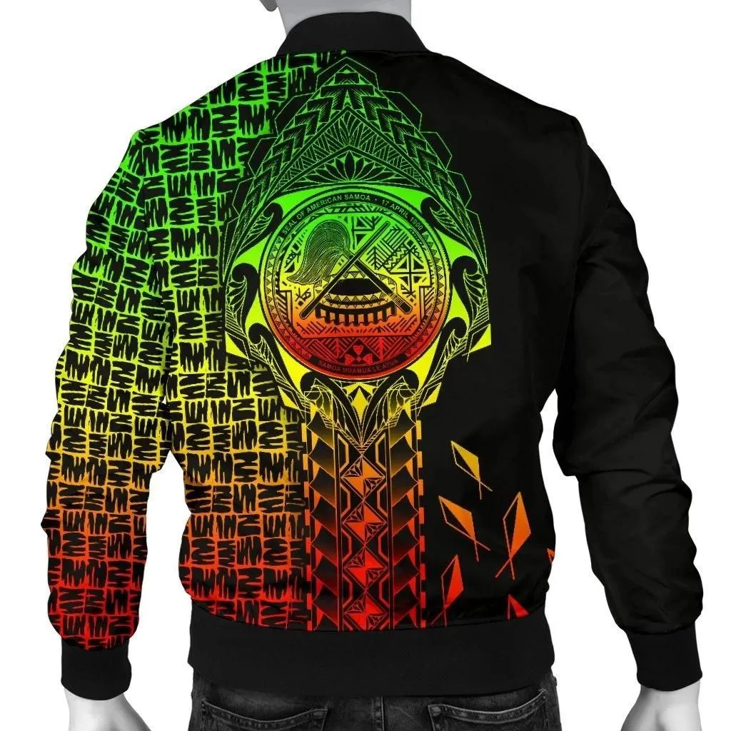 FamilyGater Jacket - Bomber Jacket American Samoa - AS Seal Rocket Style (Reggae)- BN18