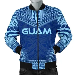 Guam Flag Polynesian Chief Mens Bomber Jacket