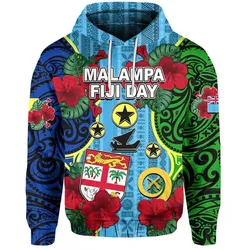 Malampa Fiji Day Hibiscus Hoodie Style LT6