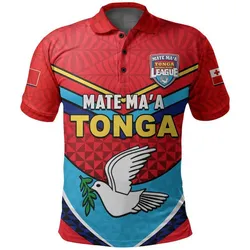 (Custom Personalised) Tonga Mate Maa Rugby Polo Shirt Jersey LT6