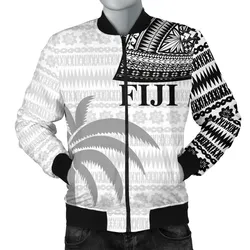 Fiji Tapa Mens Bomber Jacket Tattoo Style