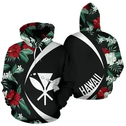 Alohawaii Hoodie - Kanaka Tropical Hibiscus Garden Mystery Hoodie - Circle Style - AH - J1