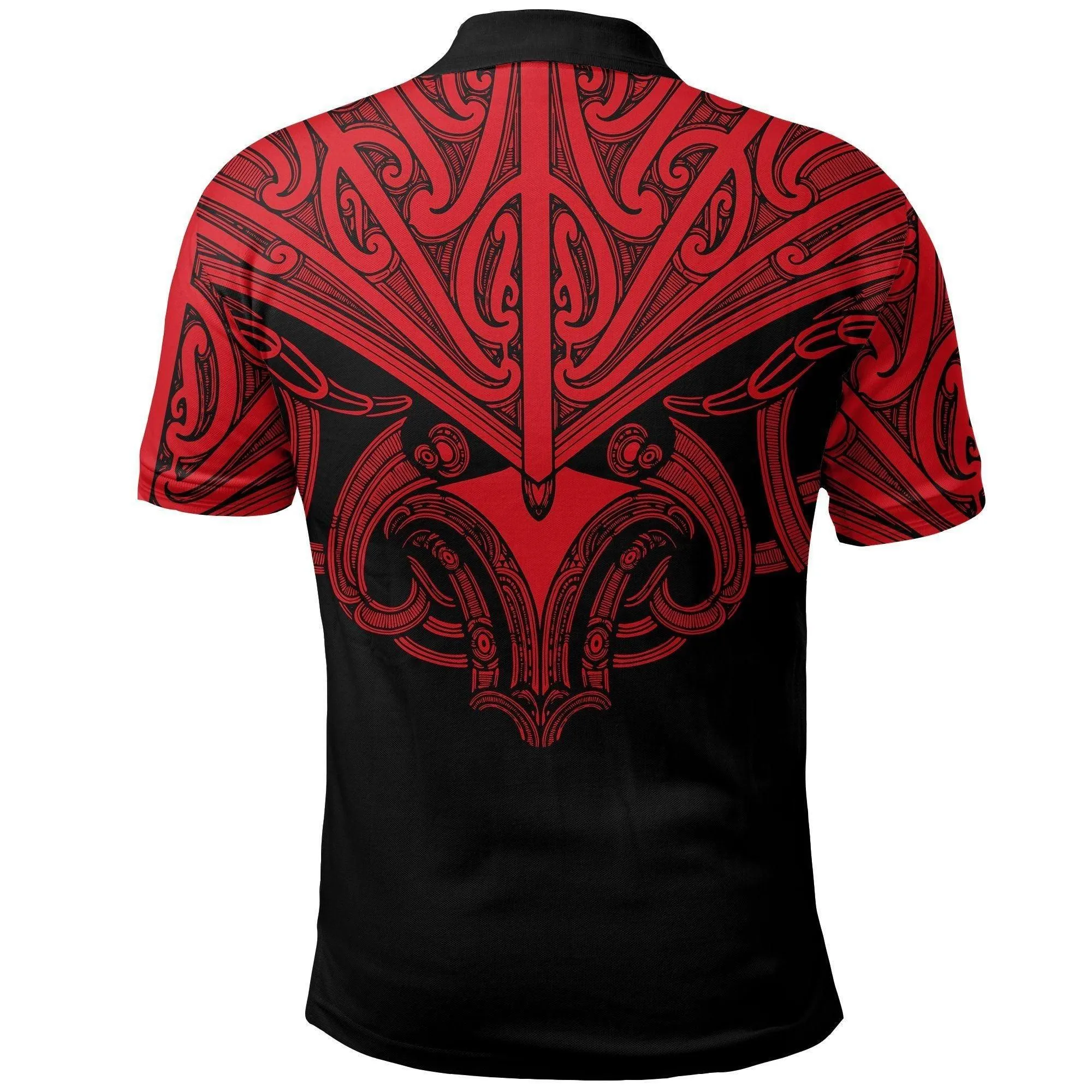 Polynesian Pride Polo Shirt - Maori Tattoo Polo Shirt Hei Matau AbaloRed