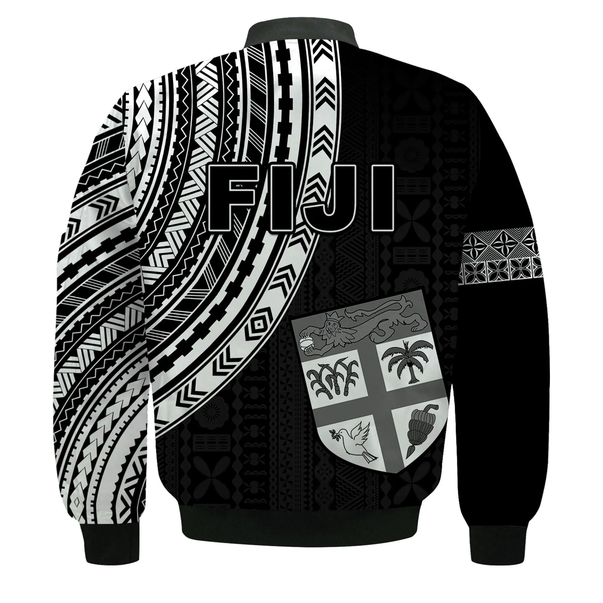 Fiji Rugby Sevens Bomber Jacket Fijian 7s Tapa Polynesian LT13