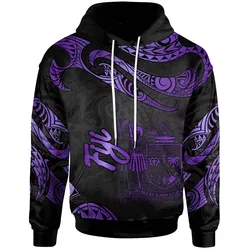 Fiji Polynesian Hoodie - Poly Tattoo Purple Version