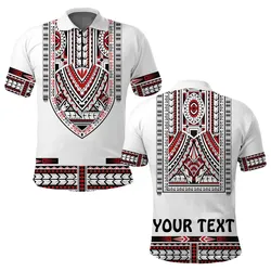 Custom Personalised Polynesian Polo Shirt Dashiki With Polynesian Tattoo Royal Version LT14