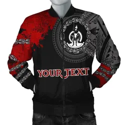 Vanuatu Polynesian Personalised Mens Bomber Jacket - Polynesian Chain Style
