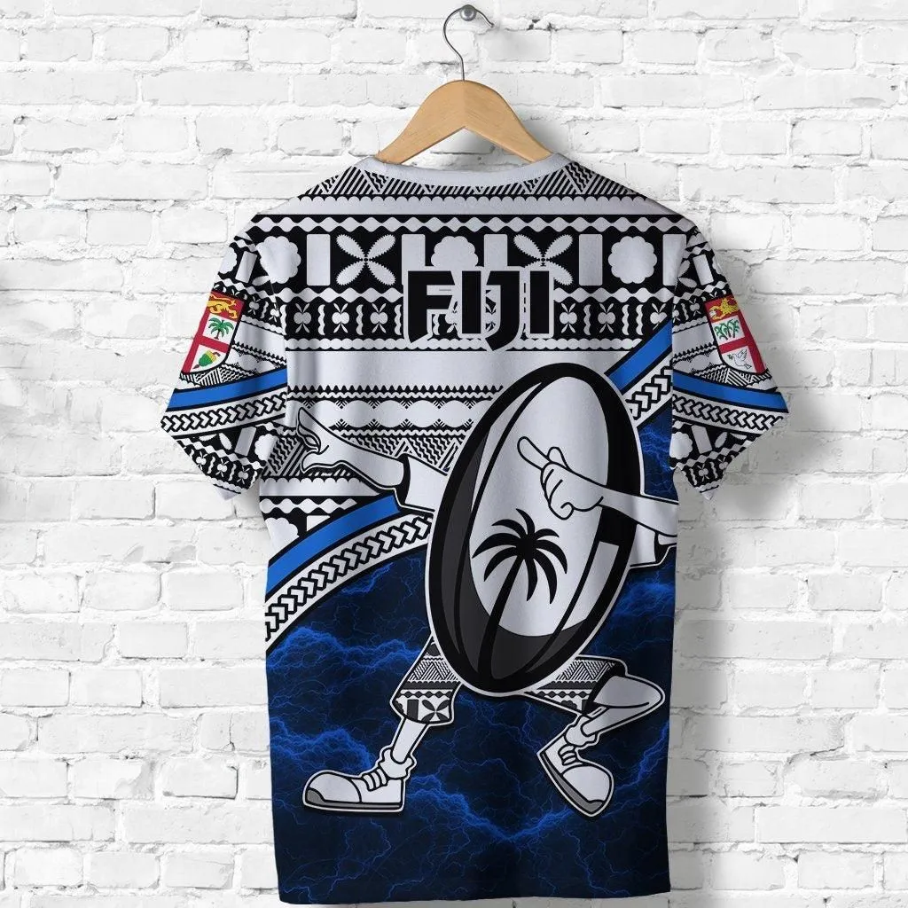 Fiji Rugby T-Shirt Tapa Cloth Dab Trend Style