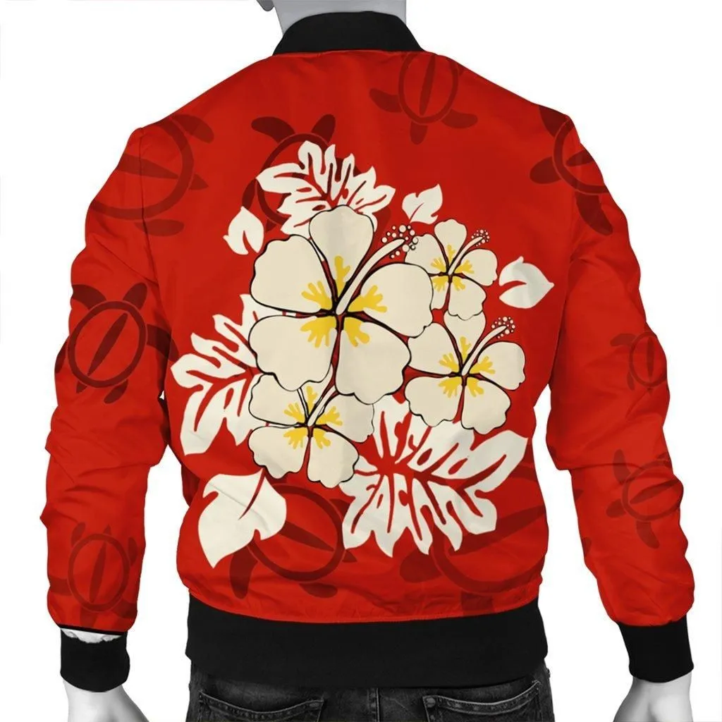 Hawaii Hibiscus Polynesian Bomber Jacket - AH