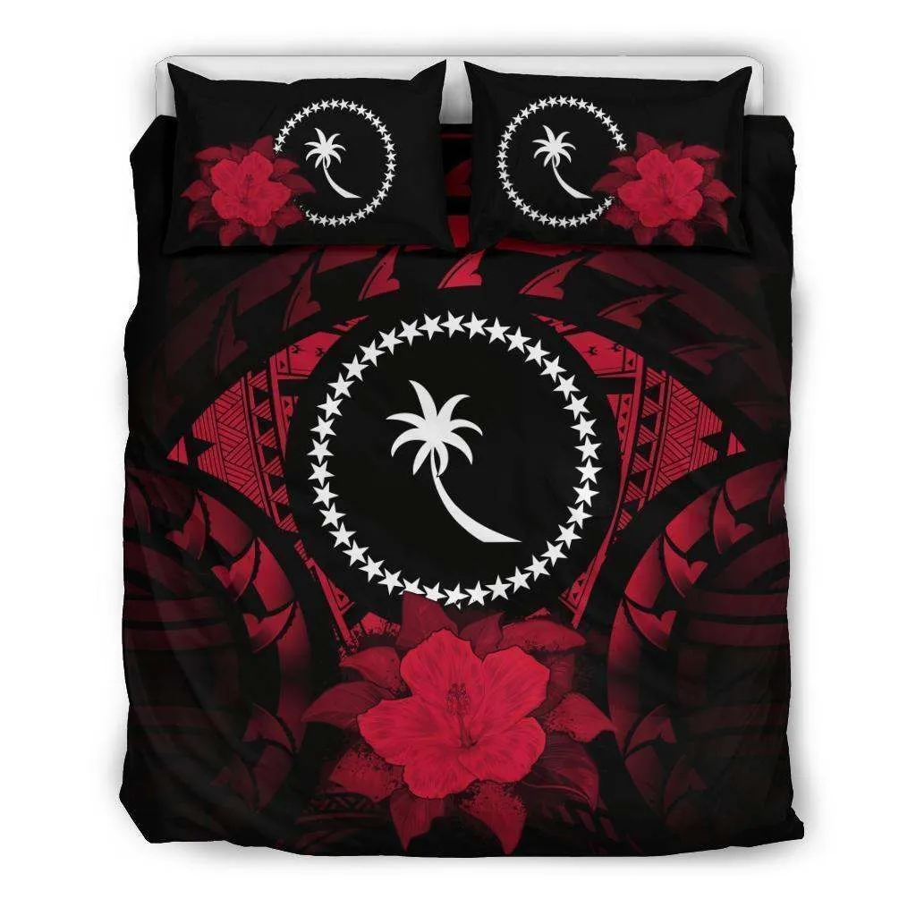 Chuuk Hibiscus Bedding Set Red A24 Dhc28111708Dd