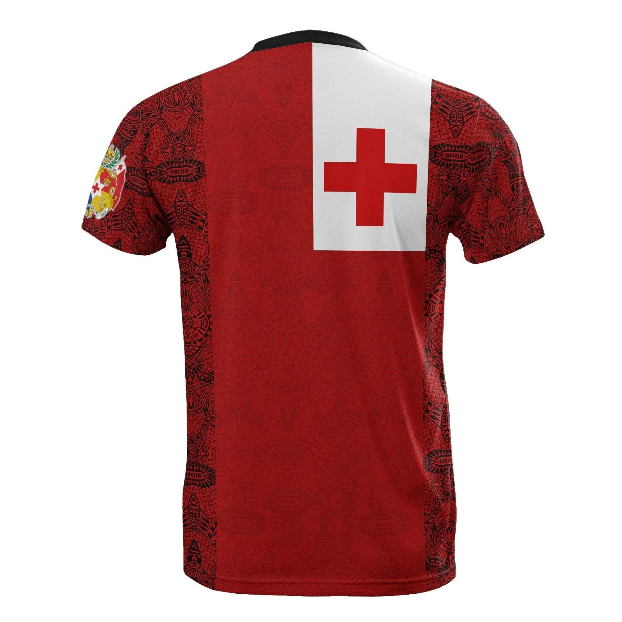 Tonga T shirt - Tonga Flag Coat Of Arms Polynesian Tattoo Style Style Style Style Style