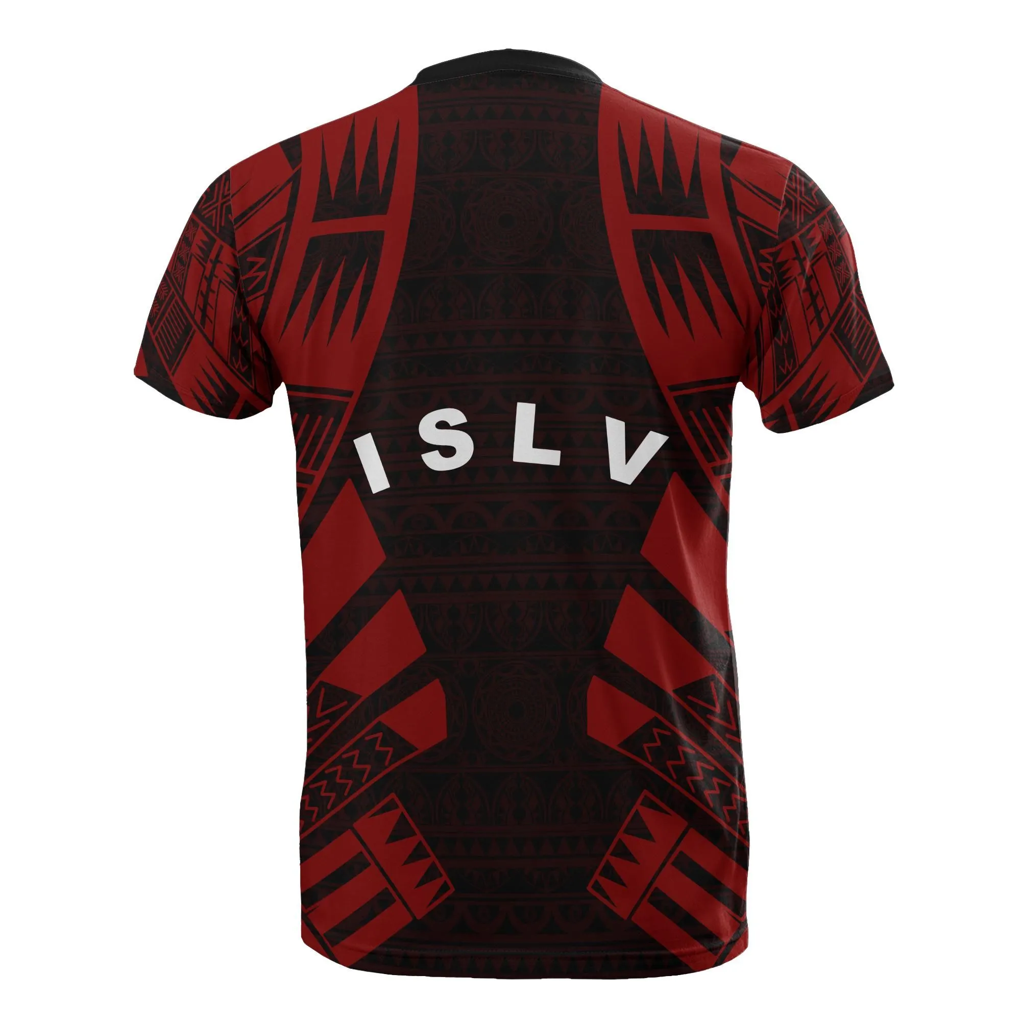 Society Islands T shirt - Society Islands Flag Polynesian Tattoo Red Style