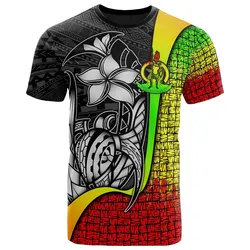 Alohawaii T-Shirt - Tee Vanuatu Coat of Arm Reggae - Turtle with Hook - BN11