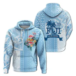 Fiji Tapa Pattern with Hibiscus Hoodie - Fiji In My Heart LT7