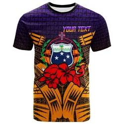 (Custom Personalised) Samoa T-Shirt - Hibiscus With Tribal - LT12