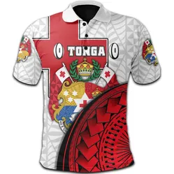 Vibe Hoodie (Custom) Tonga Rugby Polo Shirt Polynesian Armor Style - White - RLT20