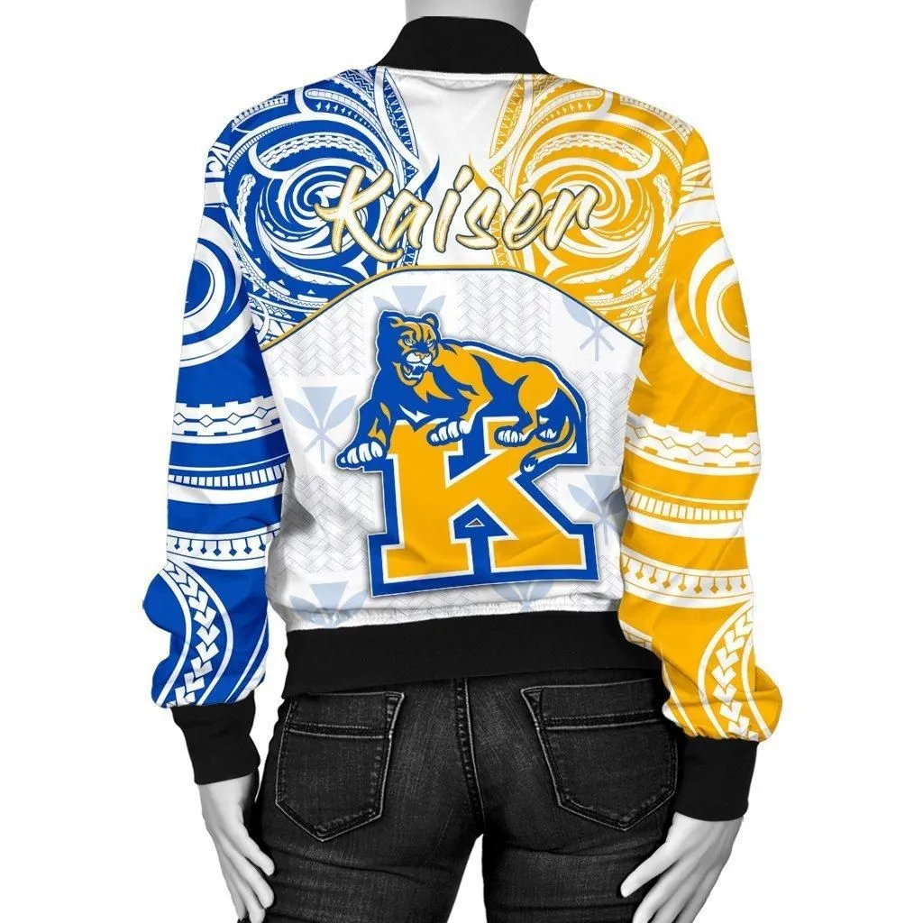 Hawaii - Kanaka Kaiser High School Womens Bomber Jacket Demodern Style
