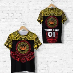 (Custom Personalised) Marquesas Islands T Shirt Marquesan Tattoo Simplified Version - Yellow LT8