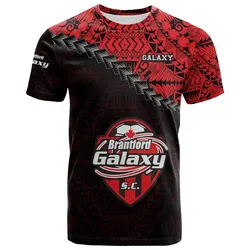 Brantford Galaxy T-shirt Grunge Polynesian Tattoo - CA SOCCER