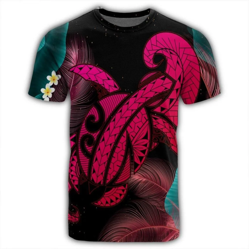 Hawaii Turtle Polynesian Tropical T-Shirt - Ghia Style Pink - AH