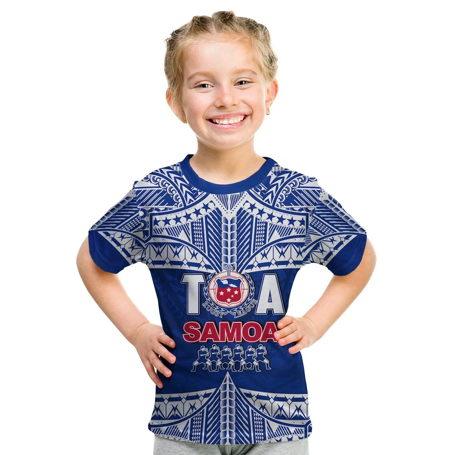 (Custom Personalised And Number) Toa Samoa Rugby T Shirt KID Siva Tau LT6