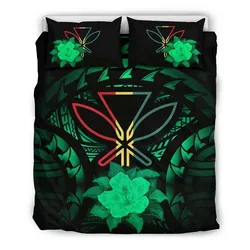 Kanaka Maoli Green Hibiscus Rising Bedding Set A02 Dhc28111392Dd