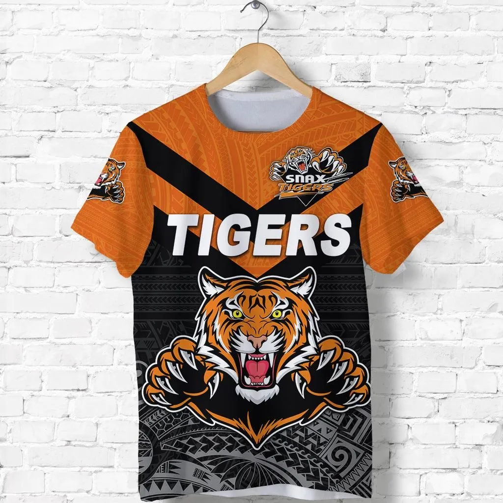 (Custom Personalised) Papua New Guinea Lae Snax Tigers T Shirt Rugby Original Style - Black, Custom Text And Number LT8
