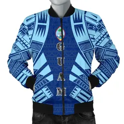 Guam Men Bomber Jackets - Polynesian Tattoo Flag
