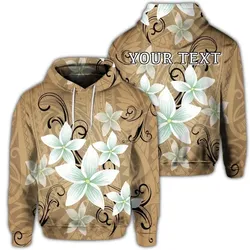 Alohawaii Hoodie - (Personalised) Hawaiian Plumeria Polynesian Hoodie - Gold - AH - J4R