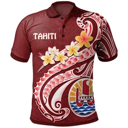 Tahiti Polo Shirt - Tahiti Seal Polynesian Patterns Plumeria