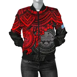Federated States Of Micronesia Bomber Jacket (Women) - Red Turtle - BN15