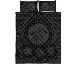 Alohawaii Bedding Set Hawaii Map Honu Hibiscus Gray Polynesian Quilt Bed Set Ah Jg1 Dhc1712636Dd