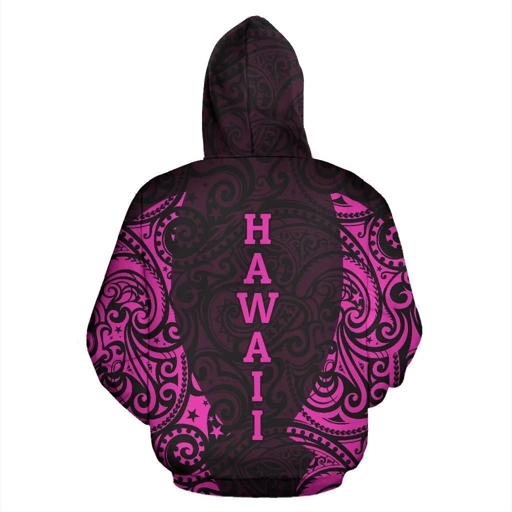 Hawaii Hoodie, Hibiscus Polynesian Tattoo All Over Print Hoodie Th72