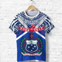 (Custom Personalised) Manu Samoa T Shirt Simple Coat Of Arms Rugby