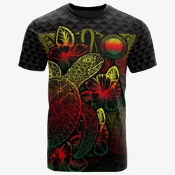 Northern Mariana Islands Polynesian T-Shirt - Turtle Hibiscus Reggae - BN39