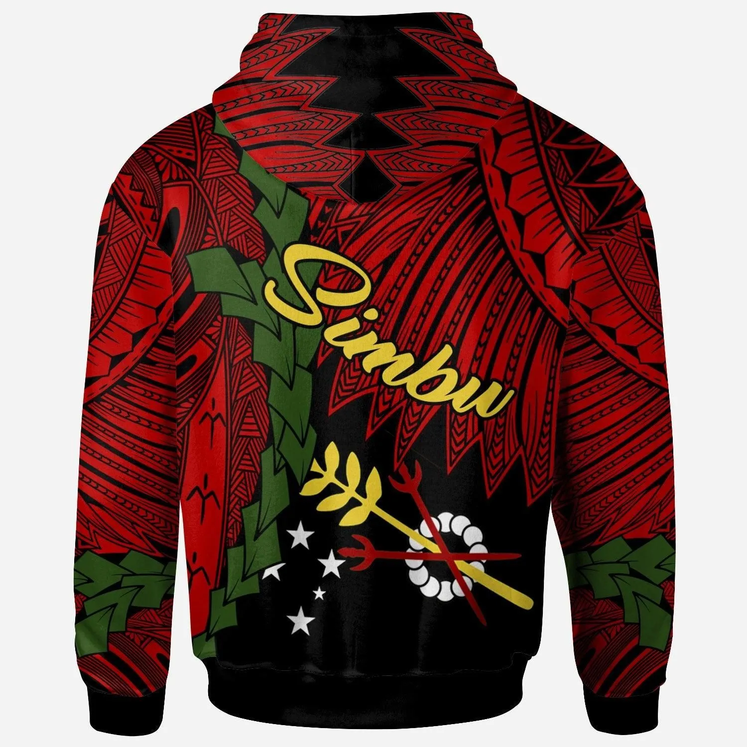Papua New Guinea Simbu Province Polynesian Hoodie - Tribal Wave Tattoo