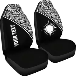 Marshall Islands Car Seat Covers - Marshall Islands Flag Polynesian White Curve