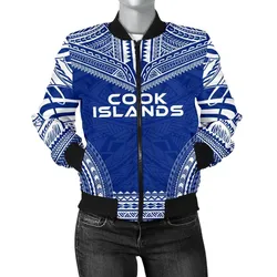 FamilyGater Jacket - Bomber Jacket Cook Islands Flag Polynesian Chief - Bn10