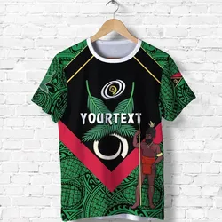 (Custom Personalised) Vanuatu Rugby T Shirt Flag Style