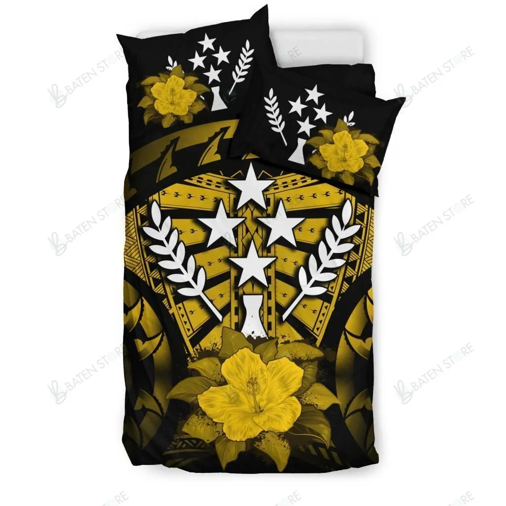 Kosrae Yellow Hibiscus Bedding Set Bedroom Decor