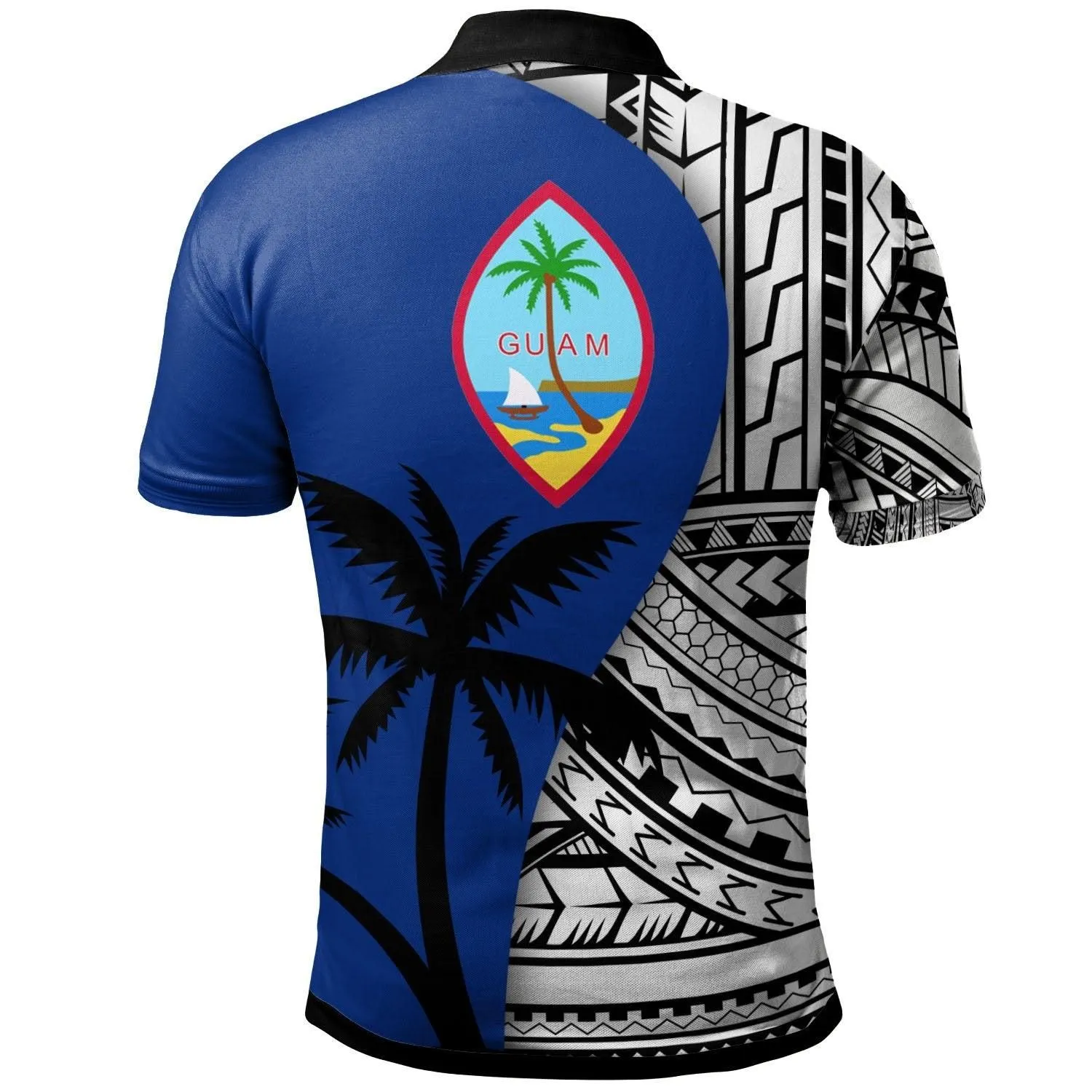 Guam Polo shirt - Coat Of Arm and Polynesian Patterns